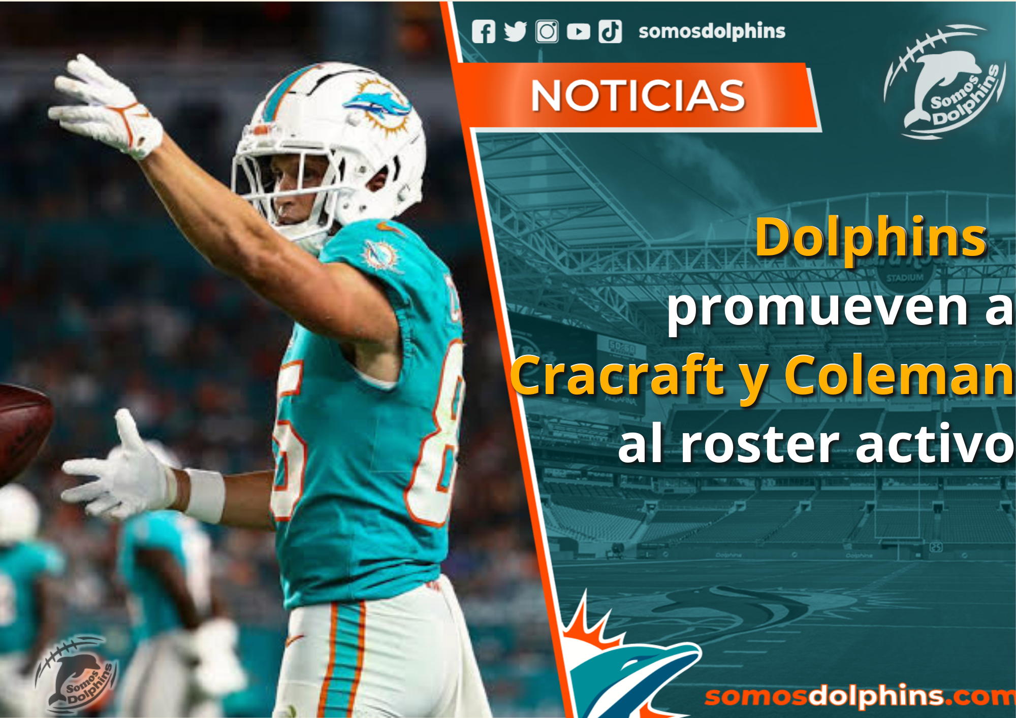 Dolphins elevate River Cracraft, Larnel Coleman vs. Bills