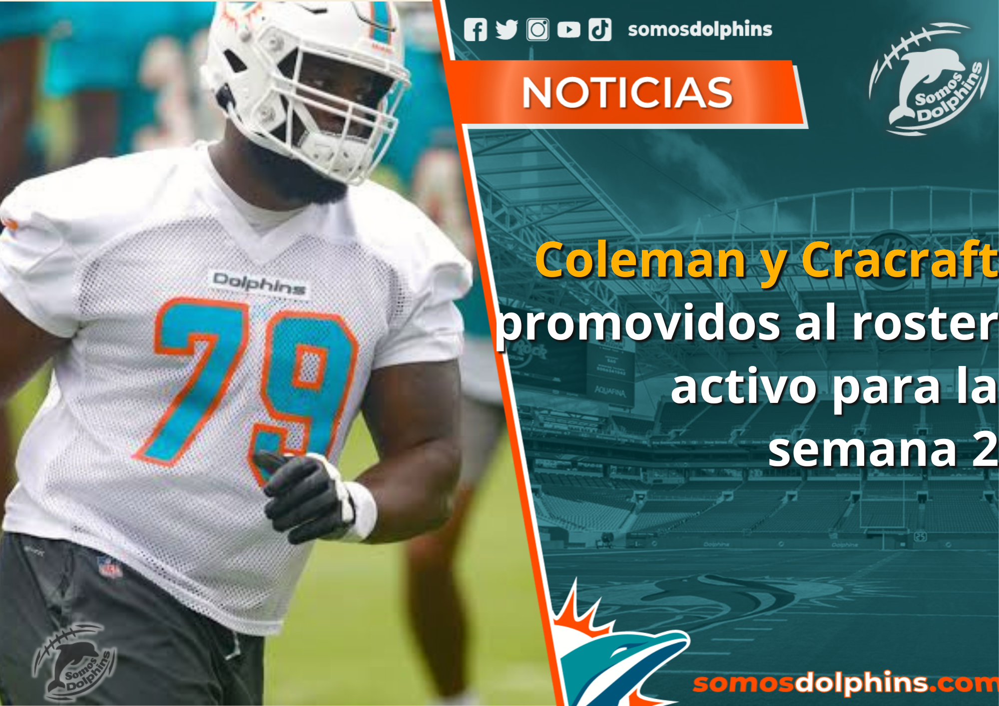 Dolphins elevate River Cracraft, Larnel Coleman vs. Bills