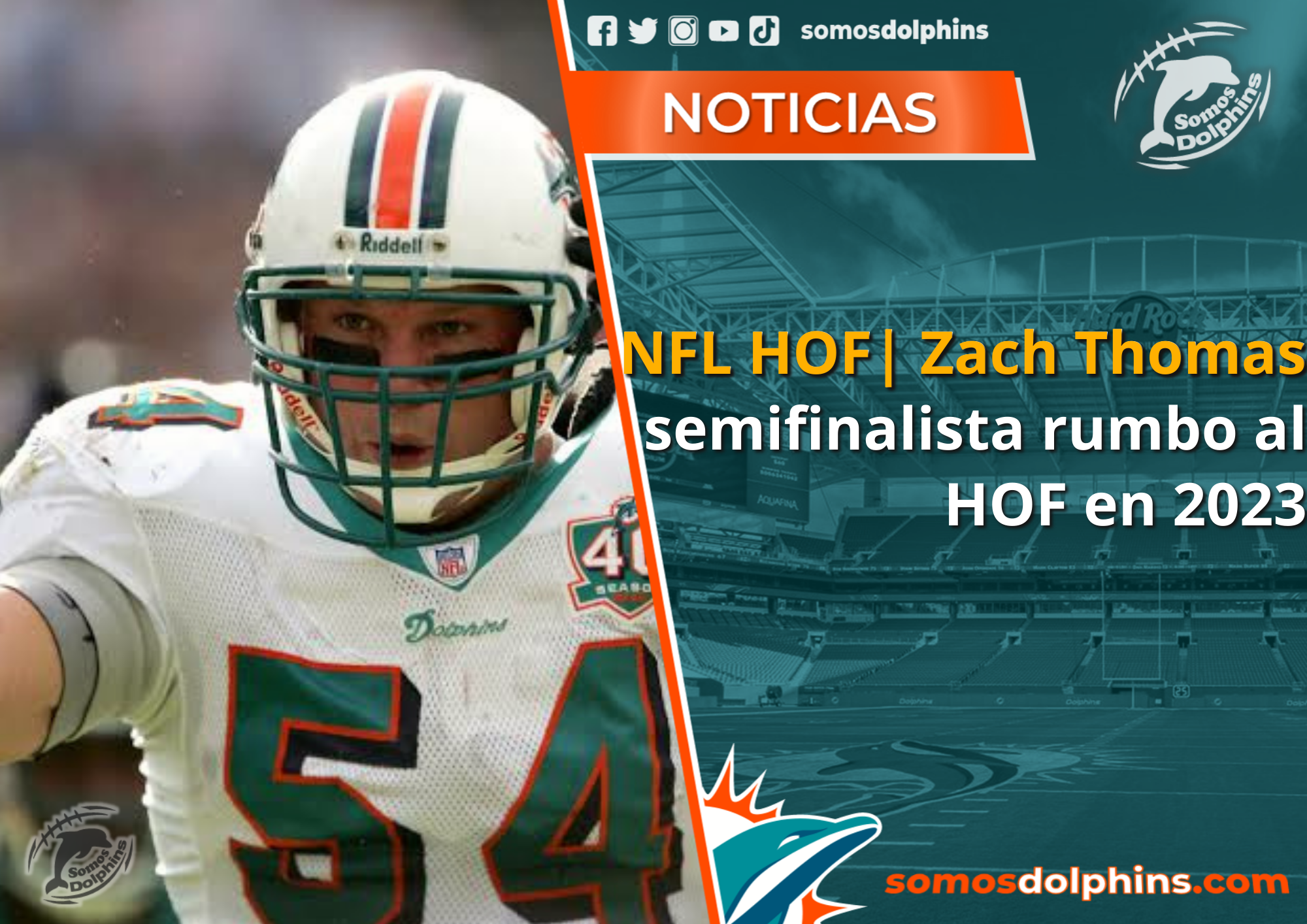 Miami Dolphins] Congratulations to Zach Thomas on being named a  semifinalist for the Pro Football HOF , Class of 2023! : r/miamidolphins