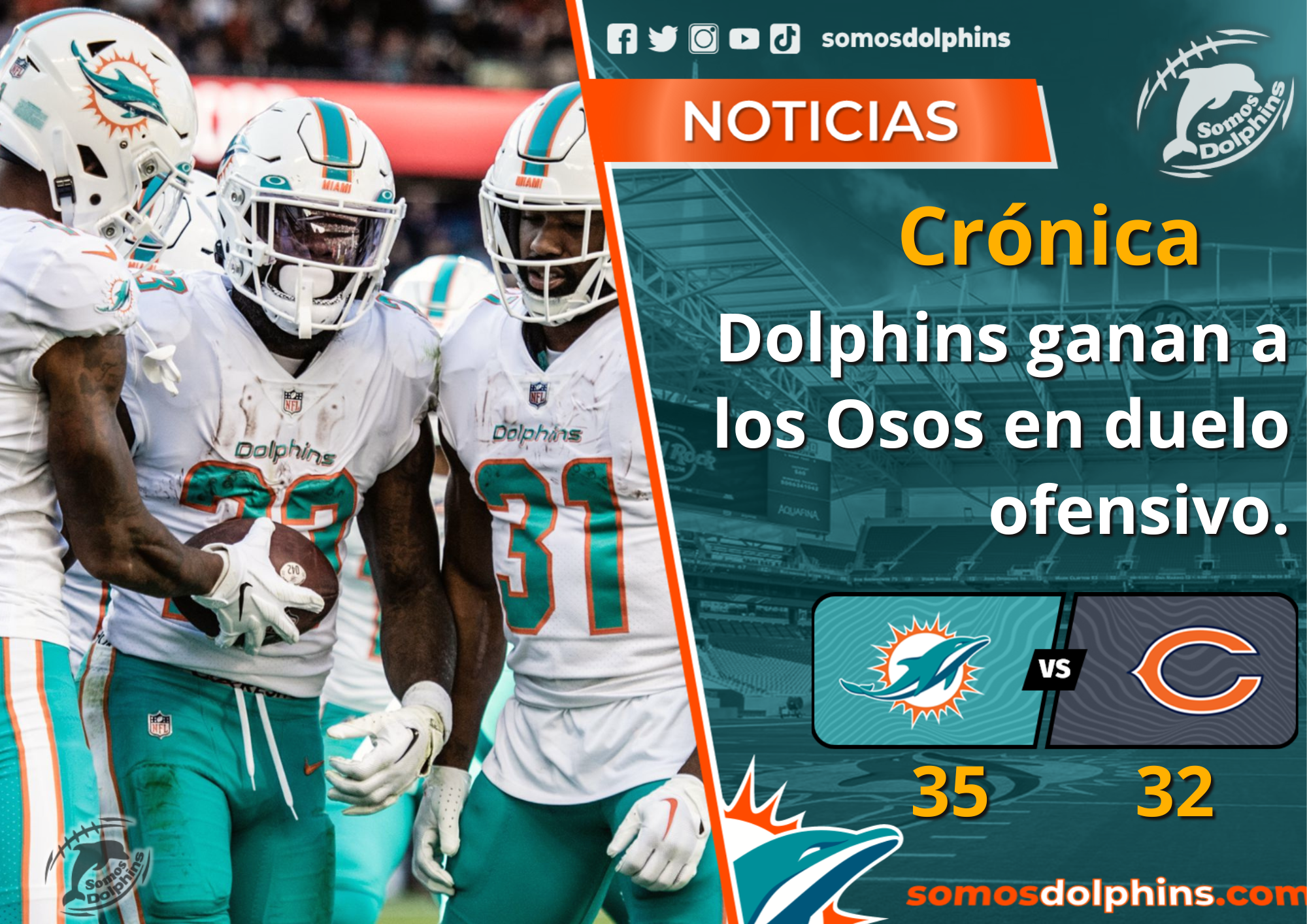 NFL  Cinco equipos por dos boletos en la AFC. - Somos Dolphins