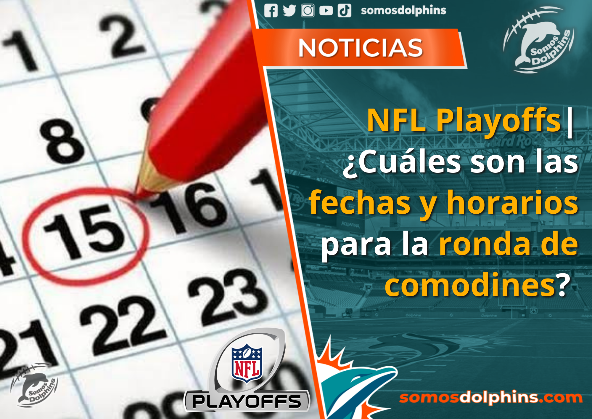 Fechas y horarios de cruces de la ronda de comodín de la NFL