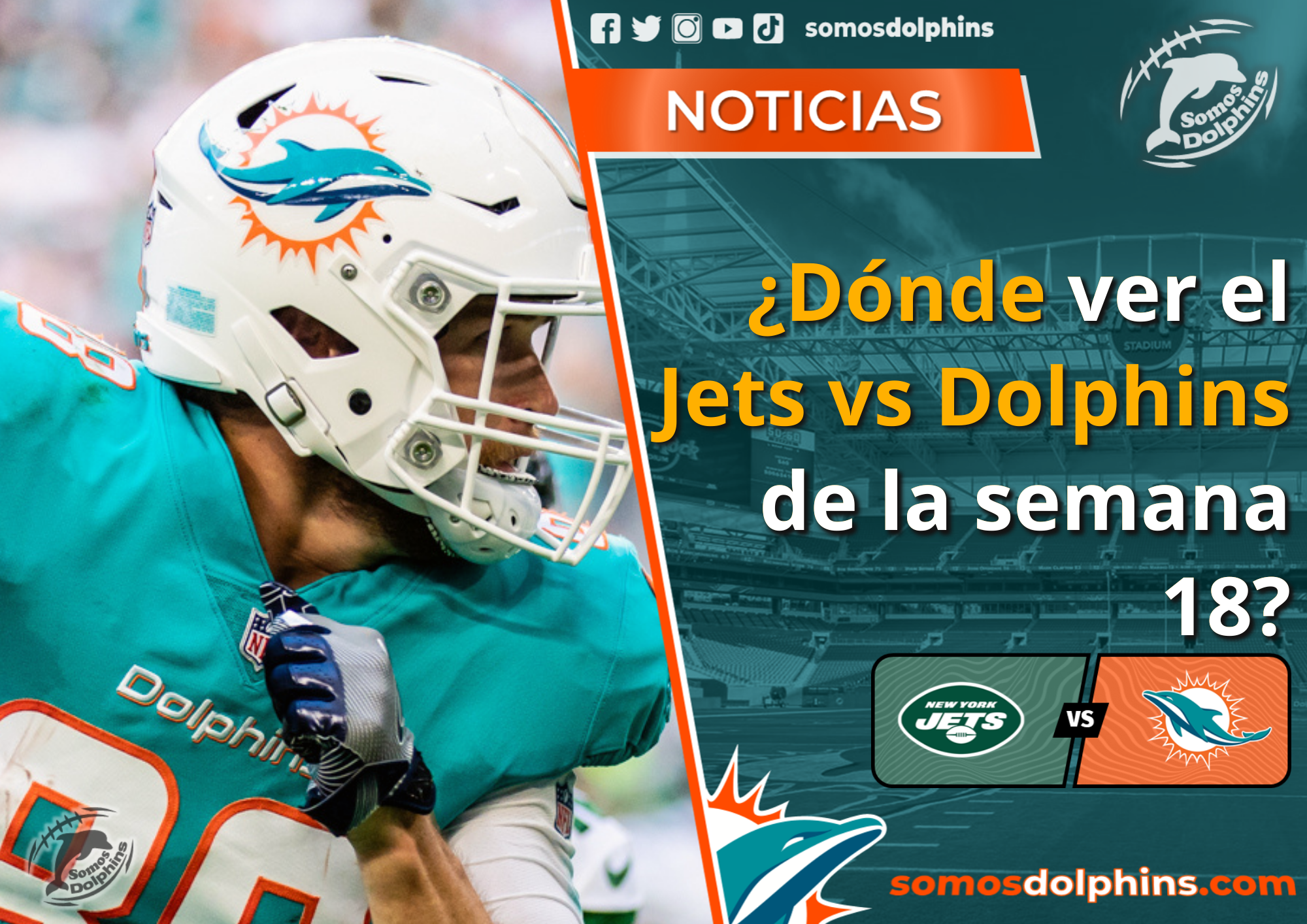 New York Jets - Miami Dolphins: Horario y dónde ver el partido de