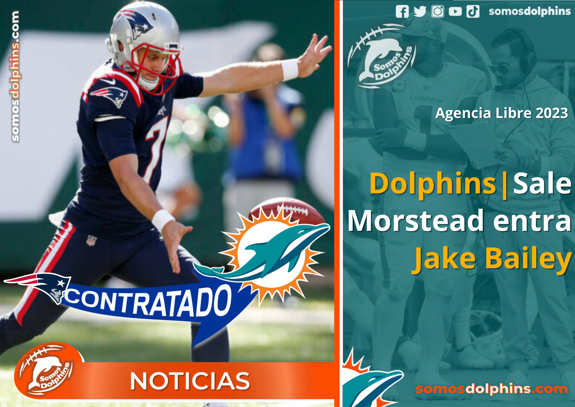 Patriots punter Jake Bailey signs with Dolphins; Thomas Morstead