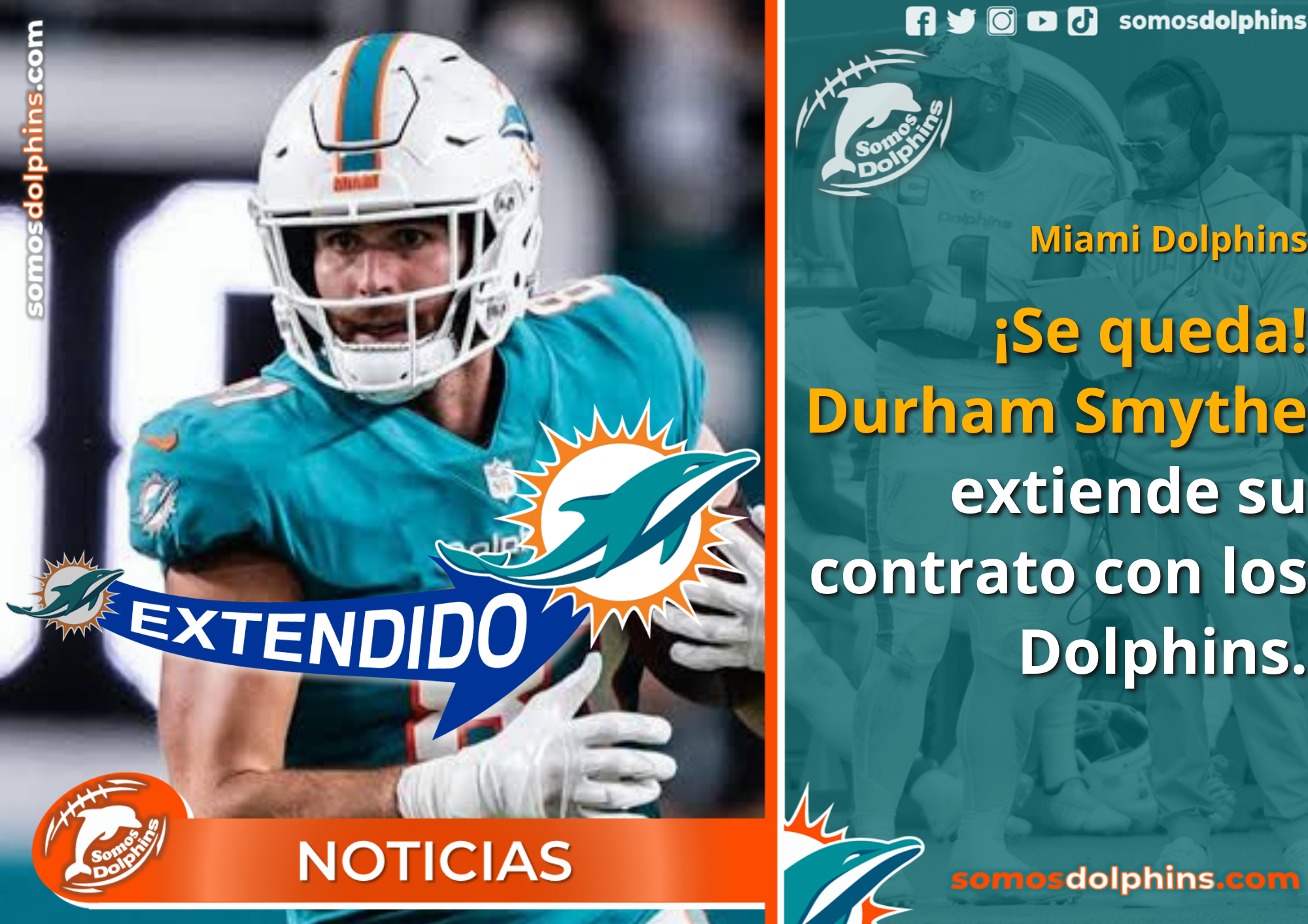 Dolphins sign TE Durham Smythe to contract extension