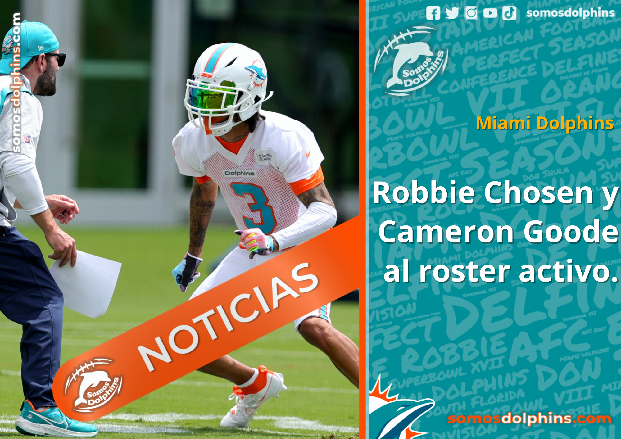 Dolphins  Chosen Anderson y Cameron Goode al roster activo. - Somos  Dolphins